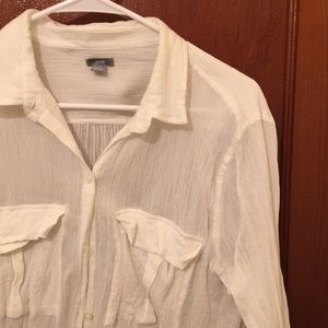 Shear aerie button up shirt
